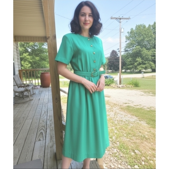 Petrina Dress, Vintage, Green, Secretary, 10 GUC ✔️ - Picture 10 of 10